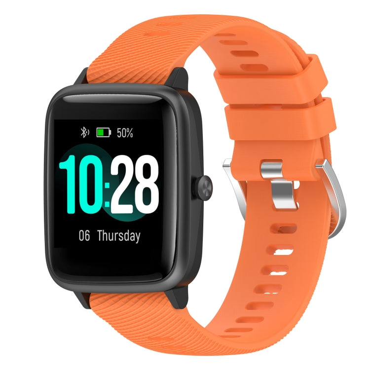 19mm Cross Textured Silicone Watch Band, For Xiaomi Haylou Solar LS01