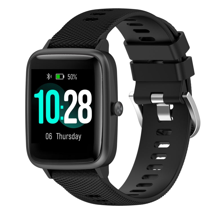 19mm Cross Textured Silicone Watch Band, For Xiaomi Haylou Solar LS01