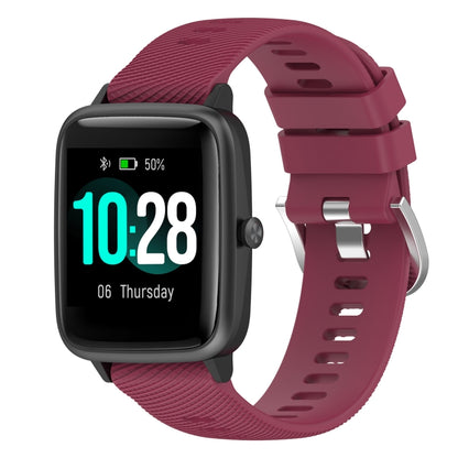 19mm Cross Textured Silicone Watch Band, For Xiaomi Haylou Solar LS01