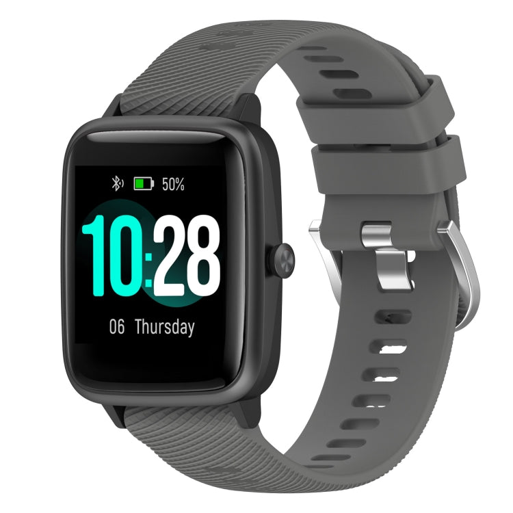 19mm Cross Textured Silicone Watch Band, For Xiaomi Haylou Solar LS01