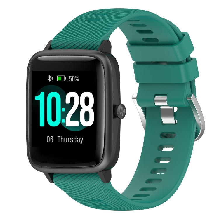 19mm Cross Textured Silicone Watch Band, For Xiaomi Haylou Solar LS01