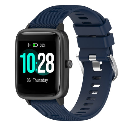 19mm Cross Textured Silicone Watch Band, For Xiaomi Haylou Solar LS01