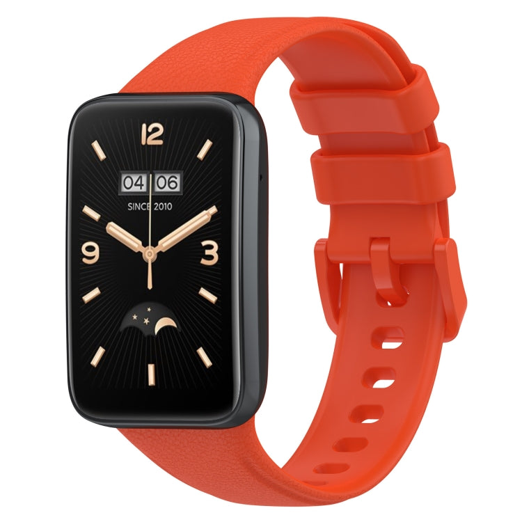 Litchi Texture Leather Watch Band, For Xiaomi Mi Band 7 Pro