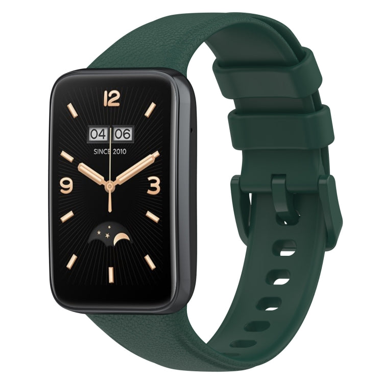 Litchi Texture Leather Watch Band, For Xiaomi Mi Band 7 Pro