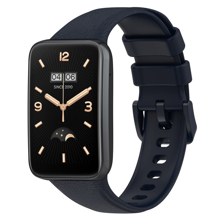 Litchi Texture Leather Watch Band, For Xiaomi Mi Band 7 Pro