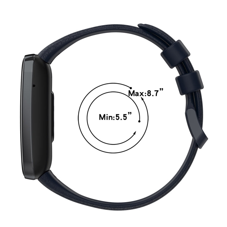 Litchi Texture Leather Watch Band, For Xiaomi Mi Band 7 Pro