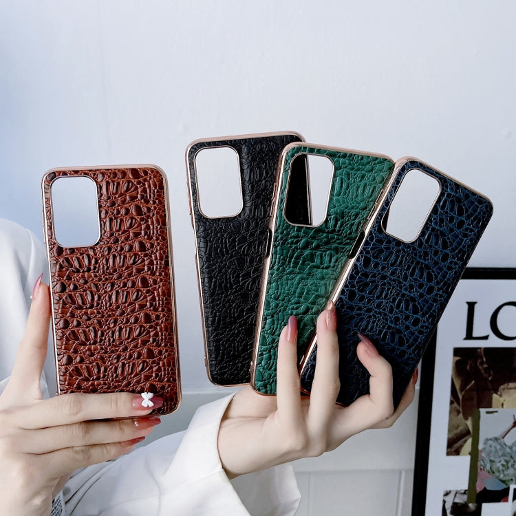 Sky Series Nano Electroplating Genuine Leather Phone Case, For Samsung Galaxy A13 4G, For Samsung Galaxy A23 4G / 5G