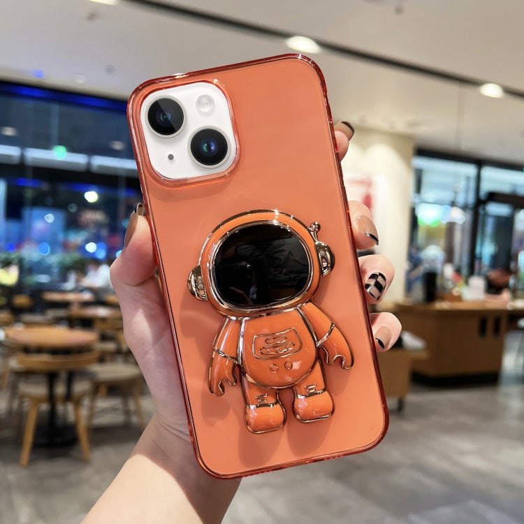 Plating Astronaut Holder TPU Phone Case, For iPhone 14, For iPhone 14 Plus, For iPhone 14 Pro, For iPhone 14 Pro Max, For iPhone 13, For iPhone 13 Pro