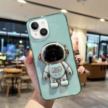 Plating Astronaut Holder TPU Phone Case, For iPhone 14, For iPhone 14 Plus, For iPhone 14 Pro, For iPhone 14 Pro Max, For iPhone 13, For iPhone 13 Pro