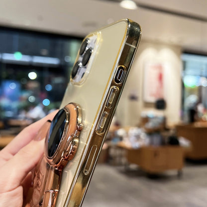 Plating Astronaut Holder TPU Phone Case, For iPhone 14, For iPhone 14 Plus, For iPhone 14 Pro, For iPhone 14 Pro Max, For iPhone 13, For iPhone 13 Pro