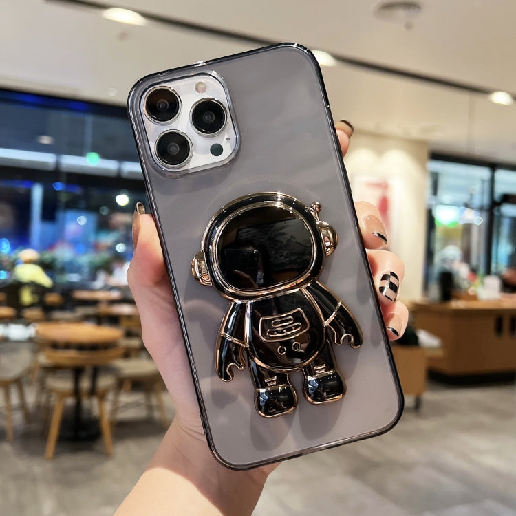 Plating Astronaut Holder TPU Phone Case, For iPhone 14, For iPhone 14 Plus, For iPhone 14 Pro, For iPhone 14 Pro Max, For iPhone 13, For iPhone 13 Pro