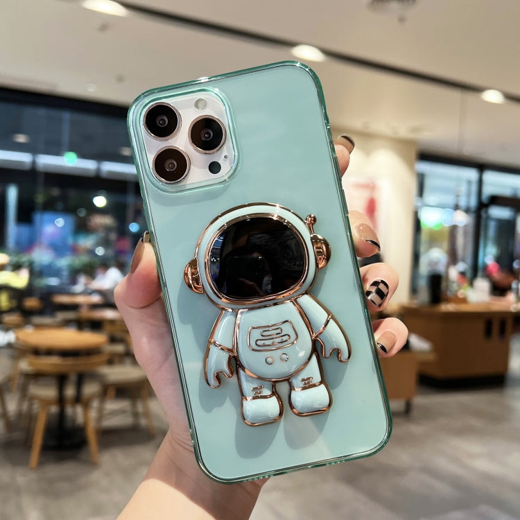 Plating Astronaut Holder TPU Phone Case, For iPhone 14, For iPhone 14 Plus, For iPhone 14 Pro, For iPhone 14 Pro Max, For iPhone 13, For iPhone 13 Pro