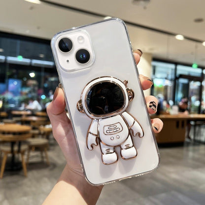 Plating Astronaut Holder TPU Phone Case, For iPhone 14, For iPhone 14 Plus, For iPhone 14 Pro, For iPhone 14 Pro Max, For iPhone 13, For iPhone 13 Pro