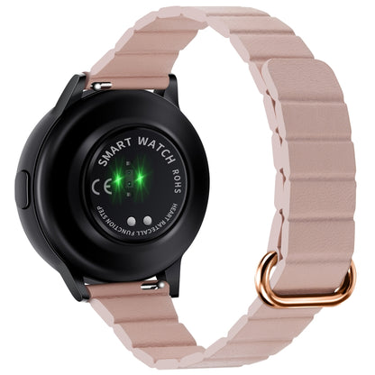 22mm Magnetic Buckle Leather Watch Band, For Samsung Galaxy Watch3 45mm