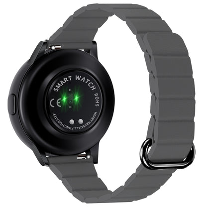22mm Magnetic Buckle Leather Watch Band, For Samsung Galaxy Watch3 45mm