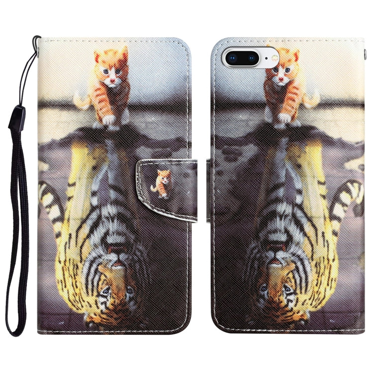 Colored Drawing Leather Phone Case, For iPhone 7 Plus / 8 Plus