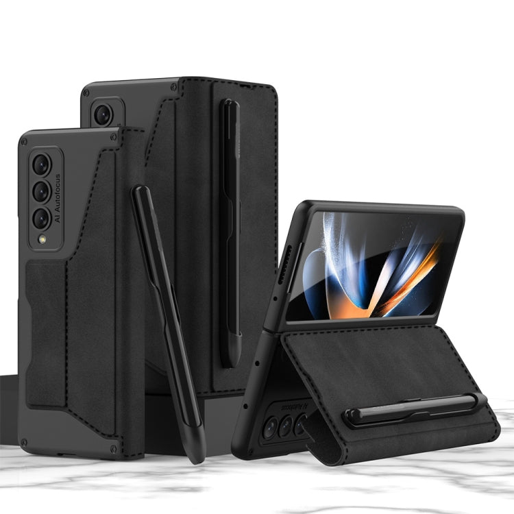 GKK Armor Flip Leather Phone Case with Pen Slots, For Samsung Galaxy Z Fold4