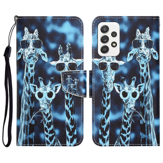 Colored Drawing Leather Phone Case, For Samsung Galaxy A52 5G / 4G, For Samsung Galaxy A53 5G, For Samsung Galaxy A70