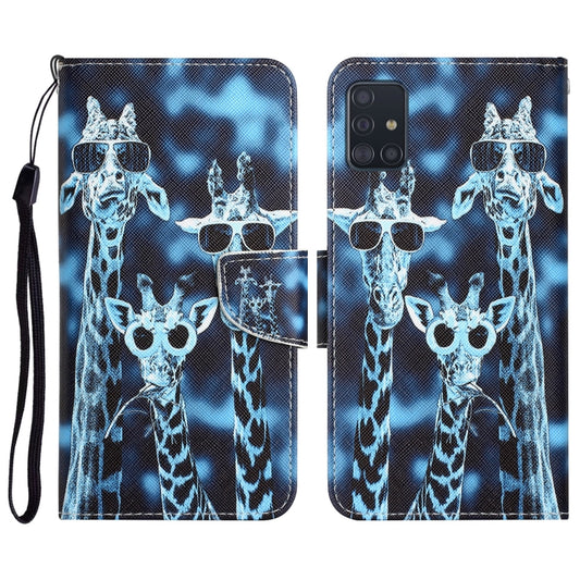 Colored Drawing Leather Phone Case, For Samsung Galaxy A71, For Samsung Galaxy A72 5G / 4G, For Samsung Galaxy A73 5G