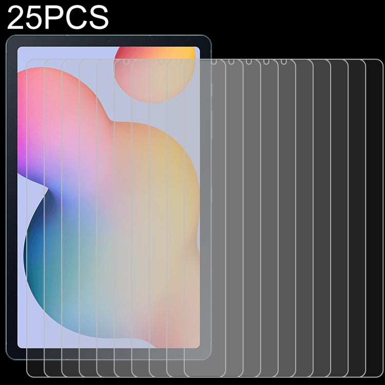 25 PCS 9H 0.3mm Explosion-proof Tempered Glass Film for Galaxy Tab S6 Lite P610 / P615 / S6 Lite 2024, for Alcatel 3T Tablet 2019 10 inch, for Galaxy Tab S6 Lite P610 / P615