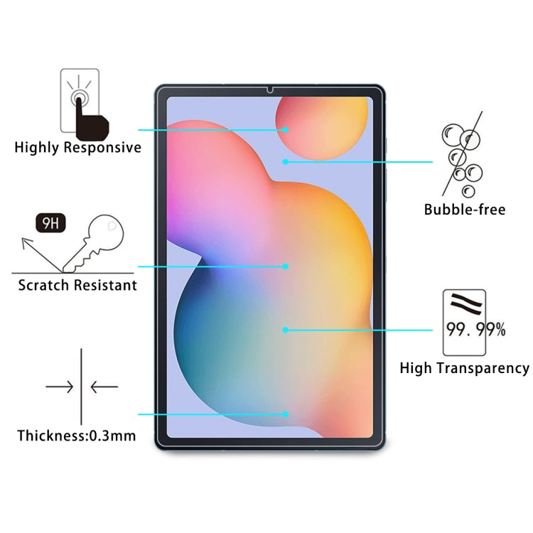 25 PCS 9H 0.3mm Explosion-proof Tempered Glass Film for Galaxy Tab S6 Lite P610 / P615 / S6 Lite 2024, for Alcatel 3T Tablet 2019 10 inch, for Galaxy Tab S6 Lite P610 / P615
