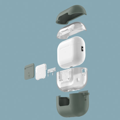 Earphone Silicone PC Protective Case with Switch Button and Buckle, For AirPods Pro 2