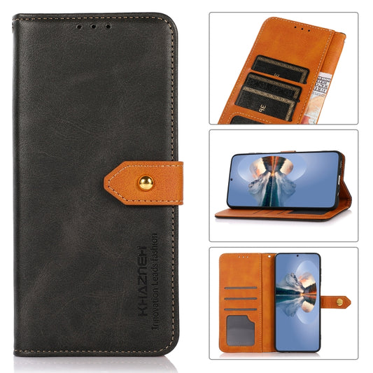 KHAZNEH Dual-color Cowhide Texture Flip Leather Phone Case, For Motorola Edge 2022, For Nokia G400, For Sony Xperia 5 IV, For Samsung Galaxy A04 4G
