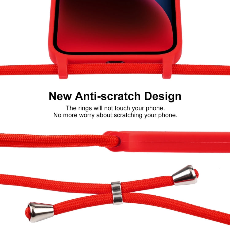 Crossbody Lanyard Liquid Silicone Case, For iPhone 14, For iPhone 14 Plus, For iPhone 14 Pro