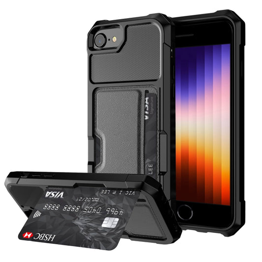 ZM02 Card Slot Holder Phone Case, For iPhone SE 2022 / SE 2020 / 8 / 7, For iPhone 8 Plus / 7 Plus, For iPhone XS / X, For iPhone XR, For iPhone XS Max, For iPhone 11, For iPhone 11 Pro, For iPhone 11 Pro Max, For iPhone 12, For iPhone 12 mini