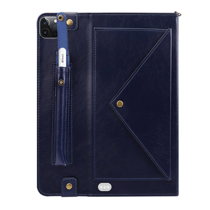 Envelope Horizontal Flip PU Leather Case with Card Slots & Pen Slots & Holder & Wallet & Photo Frame & Shoulder Strap, For iPad Pro 11 2021 / 2020, For iPad Pro 12.9 2021 / 2020