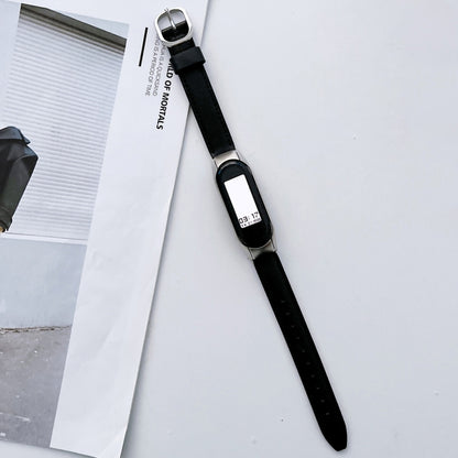 Genuine Leather Watch Band, For Xiaomi Mi Band 3 / 4, For Xiaomi Mi Band 5 / 6, For Xiaomi Mi Band 7