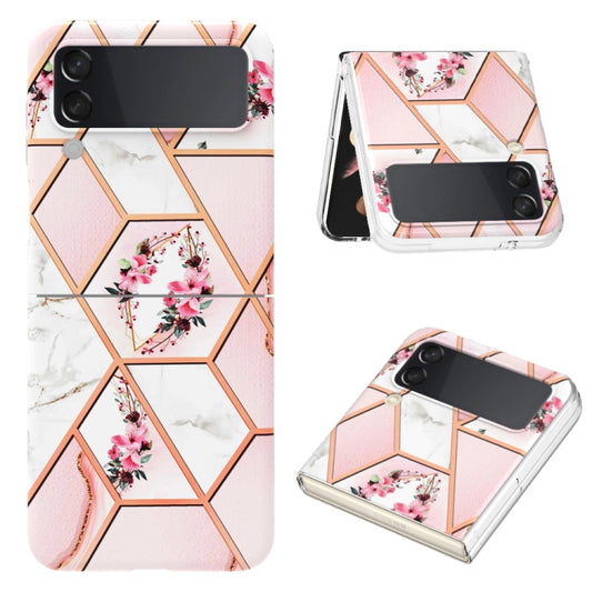 Electroplating Marble Flower Pattern TPU Phone Case, For Samsung Galaxy Z Flip4, For Nothing Phone 1