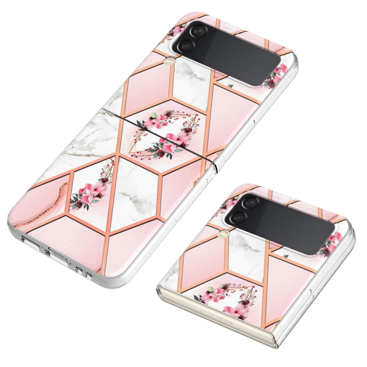 Electroplating Marble Flower Pattern TPU Phone Case, For Samsung Galaxy Z Flip4, For Nothing Phone 1