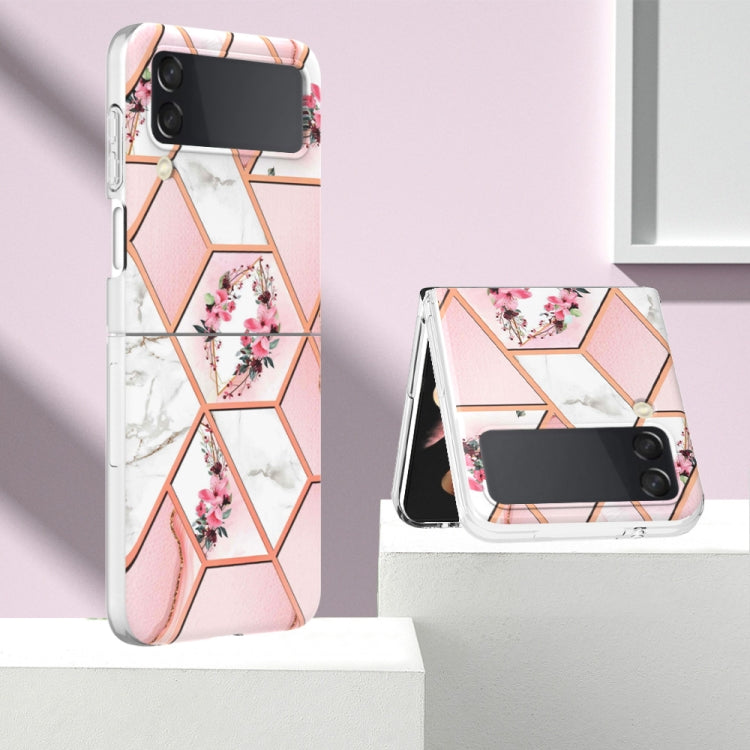 Electroplating Marble Flower Pattern TPU Phone Case, For Samsung Galaxy Z Flip4, For Nothing Phone 1