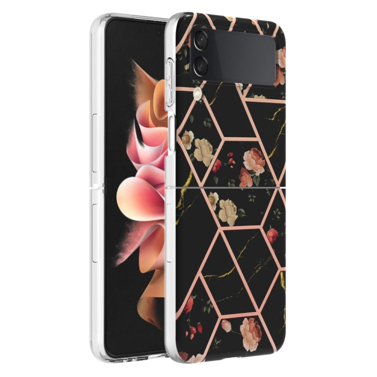 Electroplating Marble Flower Pattern TPU Phone Case, For Samsung Galaxy Z Flip4, For Nothing Phone 1