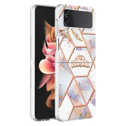 Electroplating Marble Flower Pattern TPU Phone Case, For Samsung Galaxy Z Flip4, For Nothing Phone 1