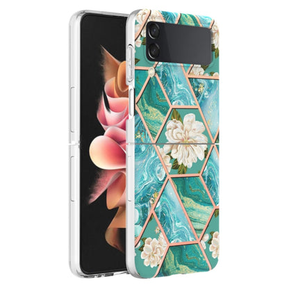 Electroplating Marble Flower Pattern TPU Phone Case, For Samsung Galaxy Z Flip4, For Nothing Phone 1