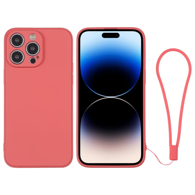 Silicone Phone Case with Wrist Strap, For iPhone 14, For iPhone 14 Plus, For iPhone 14 Pro, For iPhone 14 Pro Max