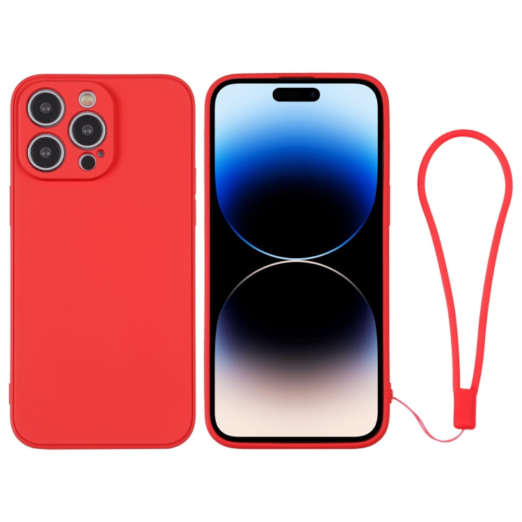 Silicone Phone Case with Wrist Strap, For iPhone 14, For iPhone 14 Plus, For iPhone 14 Pro, For iPhone 14 Pro Max
