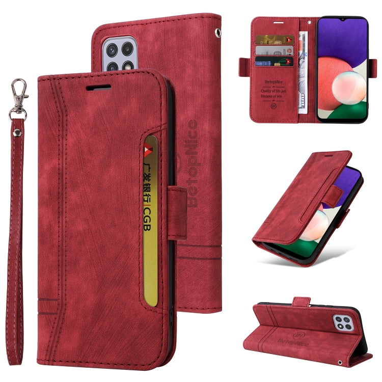 BETOPNICE Dual-side Buckle Leather Phone Case, For Samsung Galaxy S21 FE 5G, For Samsung Galaxy S21+ 5G, For Samsung Galaxy S21 Ultra 5G, For Samsung Galaxy S22 5G, For Samsung Galaxy S22+ 5G, For Samsung Galaxy S22 Ultra 5G, For Samsung Galaxy A22 5G ...