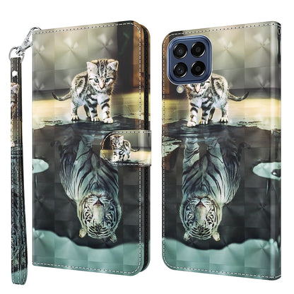 3D Painting Pattern TPU + PU Leather Phone Case, For Samsung Galaxy A23 4G/5G, For Samsung Galaxy M13 4G, For Samsung Galaxy M33, For Samsung Galaxy M53
