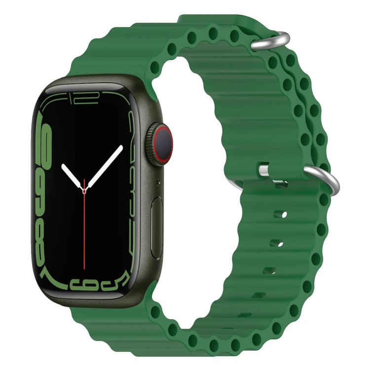 Ocean Silicone Watch Band, For Apple Watch Series 8&7 41mm, For Apple Watch Series 8&7 41mm / SE 2&6&SE&5&4 40mm, For Apple Watch Series 9&8&7 41mm / SE 3& SE 2&6&SE&5&4 40mm