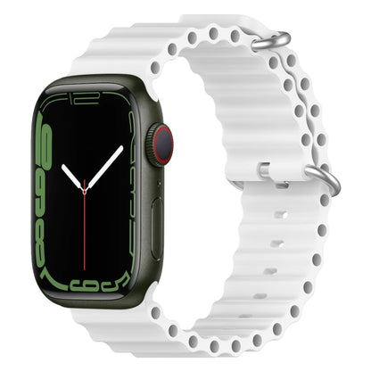 Ocean Silicone Watch Band, For Apple Watch Series 8&7 41mm, For Apple Watch Series 8&7 41mm / SE 2&6&SE&5&4 40mm, For Apple Watch Series 9&8&7 41mm / SE 3& SE 2&6&SE&5&4 40mm