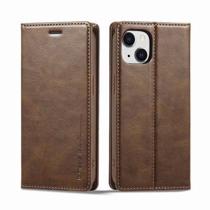 LC.IMEEKE RFID Anti-theft Leather Phone Case, For iPhone 13, For iPhone 13 Mini, For iPhone 14, For iPhone 14 Plus