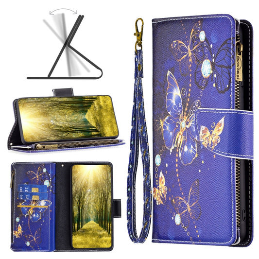 Colored Drawing Pattern Zipper Phone Leather Case, For vivo Y35/Y22, For Xiaomi Redmi A1/Redmi A1+, For Samsung Galaxy A04 4G, For Samsung Galaxy A23e 5G