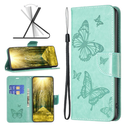 Two Butterflies Embossing Leather Phone Case, For vivo Y35/Y22, For Xiaomi Redmi A1/A1+, For Samsung Galaxy A04 4G, For Samsung Galaxy A23e 5G