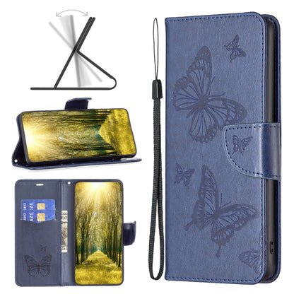 Two Butterflies Embossing Leather Phone Case, For vivo Y35/Y22, For Xiaomi Redmi A1/A1+, For Samsung Galaxy A04 4G, For Samsung Galaxy A23e 5G