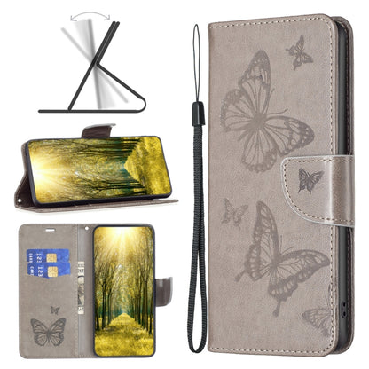 Two Butterflies Embossing Leather Phone Case, For vivo Y35/Y22, For Xiaomi Redmi A1/A1+, For Samsung Galaxy A04 4G, For Samsung Galaxy A23e 5G