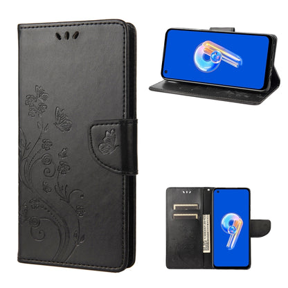 Butterfly Flower Pattern Flip Leather Phone Case, For Motorola Moto G42, For OnePlus 10T, For Samsung Galaxy A04, For Asus Zenfone 9