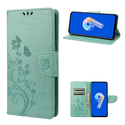 Butterfly Flower Pattern Flip Leather Phone Case, For Motorola Moto G42, For OnePlus 10T, For Samsung Galaxy A04, For Asus Zenfone 9